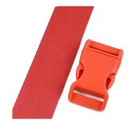 3 set di fibbie in plastica da 20-25 mm, chiusura a sgancio per la regolazione della cinghia in fettuccia,Rosso,20 millimetri