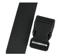 3 set di fibbie in plastica da 20-25 mm, chiusura a sgancio per la regolazione della cinghia in fettuccia,Nero,25 millimetri