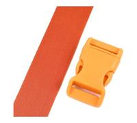 3 set di fibbie in plastica da 20-25 mm, chiusura a sgancio per la regolazione della cinghia in fettuccia,Arancia,25 millimetri