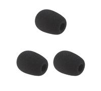 3 set di mini condensatore microfono spugna antivento antivento copertura microfono nero