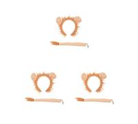 3 set di orecchie da leone costume da leone per travestimento decorativo per spettacolo Capodanno bambini