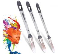 3 Set di Pennelli per Pareti, Piccoli Pennelli da Pittura per Finiture Murali, Set di Pennelli Rotondi per Dettagli Murali, Pennelli da Parete per Angoli e Rifiniture 0.45 0.6 0.7 inch