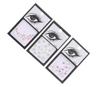 3 Set Gemme Adesive per Viso Autoadesive, Resina, Forme Diverse | Ruolo e Mascherata di Halloween, Atmosfera Festiva, Adatte anche Unghie