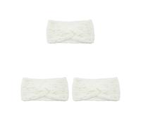 3 set Look New Pearl Knit Cross Fasce Leggero e Portatile Poliestere Donne Lavorato A Maglia Perle Fascia Antiscivolo Elegante bianco