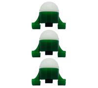 3 Set Luce Allarme per Canna da Pesca Notturna in Plastica Verde | Batteria a Bottone, Accessorio Leggero, per Attività All'aperto e Pesca, Set
