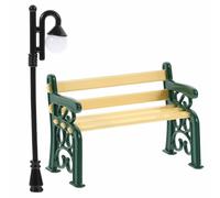 3 Set Miniatura, Lampioni E Pali Giardino