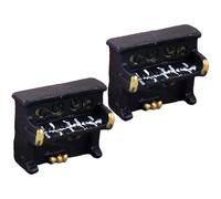 3. Set of 2 Miniature Retro Home Appliance Ornaments Resin Decor for Desktop Bookshelf Landscape Craft Models Retro Furniture Figurines Ornaments