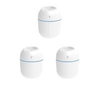 3 set Olio Essenziale Diffusore Umidificatore Ad Ultrasuoni Timer Luce per Hotel USB Bianco, 80x80x103mm