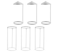 3 Set Paraspruzzi per Nebulizzatore in Plastica Bianco a Tre Colonne