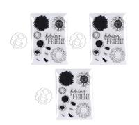 3 Set Set di fustelle per timbri Modello floreale Fai da te Trasparente Timbri per conti a mano Set di fustelle Decorazioni per album fotografici Regali fatti a mano