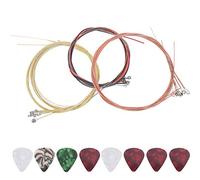 3 Set Stringhe di Chitarra con 8 Scelte di Celluloide - Stringhe di Sostituzione in Acciaio di Alta qualità per Musicisti, 8 Corde in Totale