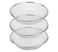 3 setacci per terreno per giardinaggio, 30 cm, setaccio in ferro zincato per rocce e compost, con schermi a rete da 10 mm, 6 mm, 3 mm, per secchi da 5 galloni