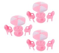 3 Sets Mobili in Miniatura Sedia Da Spiaggia Accessori Per Sedie Sdraio