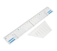 3 Sets Righello Trasparente Con Linee Della Griglia Per Scrivere