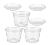 3 Sets Vasetti Per Fiori Vasi Da Giardino Plastica Vaso Trasparente Piante