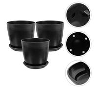 3 Sets Vasetti Per Fiori Vasi Piccoli Fioriera Con Vassoio Da Giardino