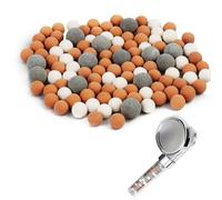 3 sfere minerali di ricambio agli ioni negativi per filtri per soffione doccia, perline filtro addolcitore per acqua dura, rimuovono cloro, ruggine, odori, batteri, misura universale per soffioni