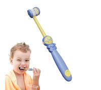 3 Sided Toothbrush, Astronaut Design Toddler Manual Toothbrush, Toddler Toothbrush for Boys, Kids Manual Toothbrush for Girls, Soft Three Sided Teeth Care Brush for Boys, Girls, Kids, Family