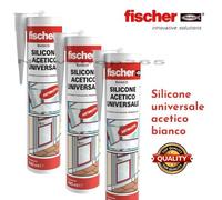 Silicone Fischer acetico bianco monocomponente antimuffa 280 ml 507189