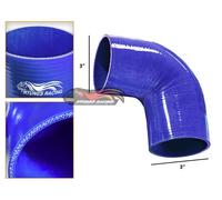 3 " Silicone Calze / Aspirazione / Intercooler Tubo Gomito Raccordo Blu Per