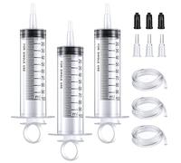 3 siringhe da 100 ml, grandi siringhe con tubo per laboratori scientifici, senza ago per ricarica e misurazione dell'olio, applicatore di liquidi per l'alimentazione di animali domestici, laboratori