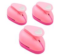 3-Size Heart Paper Punch Set For DIY Crafts | 0.4/0.6/1 Inch Small Medium Large | Pink ABS Alloy Scrapbooking Tool | Confetti Maker For Cardmaking Wedding Decor