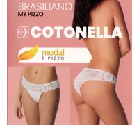 3 Slip donna Cotonella Maxi cotone modal elasticizzato con inserti pizzo. ADC90