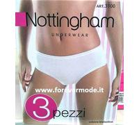 3 Slip donna Nottingham midi in morbido cotone bi-elastico comfort art 3100BW