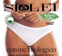 3 Slip brasiliana donna SieLei cotone biologico elasticizzato, bordi piatti 1447