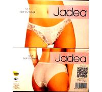 3 slip JADEA sgambato cotone modal elastico inserti in pizzo Tg 5 bianco art.512