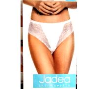 3 slip JADEA in cotone bielastico con pizzo Tg 5 bianco Art. 060