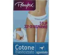 3 Slip modello Sgambato Playtex P00BM colori Bianco, Nero dalla 2 alla 6