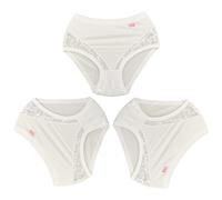 3 Slip Mutande da Donna Vita Alta in Cotone Elasticizzato con Pizzo Taglie Forti