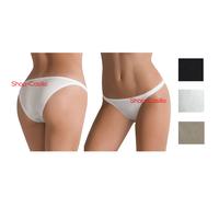 3 Slip Tanga Vita Bassa Donna Cotone Elastico Cotonella S M L XL Nero Bianco Bie