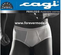 3 Slip uomo Cagi alto in filo Scozia senza apertura con elastico esterno - 1223