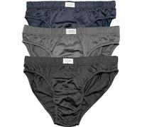 3 slip uomo LEON cotone makò Taglia maxi 14 CALIBRATO nero grigio blu art.126