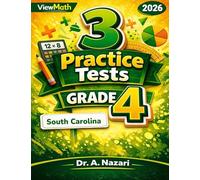 3 South Carolina SC READY Grade 4 Math Practice Tests: Full-Length Test Prep with Detailed Answer Explanations
