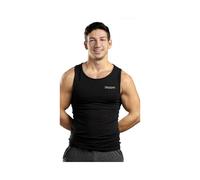 3 spalla larga da uomo ragazzo KAPPA cotone elasticizzato bianco nero canotta