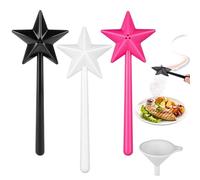 3 spargispezie con fori, bacchetta magica per sale e pepe, spargitore magico a forma di stella, dispenser di sale con imbuto per cucina, ristorante, spezie, decorazione da tavolo