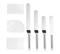 3 spatole da pasticceria, 1 spatola dritta, 3 spatole piccole, utensili da cucina, utensili da cucina in acciaio inox, spatola per torte, spatola liscia