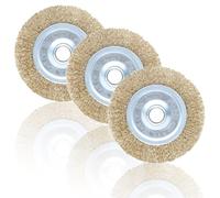 3 spazzole metalliche di ricambio per Ry-obi RAC814, con foro per albero da 16 mm, per RY18PCA-0 OPC1800 OPC1815 EFB 400/401, rimozione ruggine e detriti (115 mm x 16 mm x 10 mm)