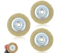 3 spazzole metalliche di ricambio RAC814 per Ryobi Patio Cleaner Wire Wheel Brush, per RY18PCA-0 OPC1800 OPC1815 EFB 400/401 con foro per pergolato, per la pulizia di detriti di ruggine