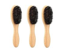 3 spazzole per capelli con setole di cinghiale per uomo spazzola posteriore liscia con manico in legno setole dure spazzole per capelli barba dissolvenza spazzola per lucidatura strumenti per lo