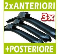 3 SPAZZOLE TERGICRISTALLO ANTERIORI + POSTERIORE per Mazda RX 7 RX7 Cabrio 1993+