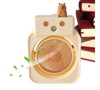 3-Speed Desktop Fan with Spray Hydration and USB Charging, Compact Cool Air Humidifier for Outdoor Use in Kitchen, Truck, Greenhouse, Construction Sites, Beach, Car, Bathroom