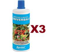 3 SPRINT CONCIME UNIVERSALE LIQUIDO PIANTE RIGOGLIOSE RACCOLTI ABBONDANTI 1000G