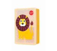 3 Sprouts Bento box per bambini in silicone di grado platino, a prova di perdite, per asilo nido, con scomparti multipli, adatto a microonde, lavastoviglie, congelatore e forno, leone