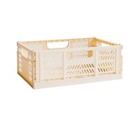 3 Sprouts - Cassette Pieghevoli in Plastica - Ideali per Campeggio e Uso Domestico - Crema