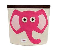 3 Sprouts Cesta Giochi Bambini - Grande Cesta Portagiochi Bambini in Tessuto Decorato - Cesto Biancheria e Cesto Giochi Bambini per Cameretta - Cesta Per Giochi Bambini con Manici Robusti - Elefante