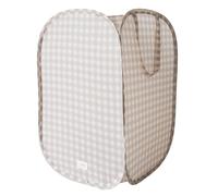 3 Sprouts Cesto Biancheria Sporca - Porta Biancheria Sporca - Cesto Panni Sporchi - Cesta Portabiancheria per Bambini - Contenitore Salvaspazio - Percalle Beige